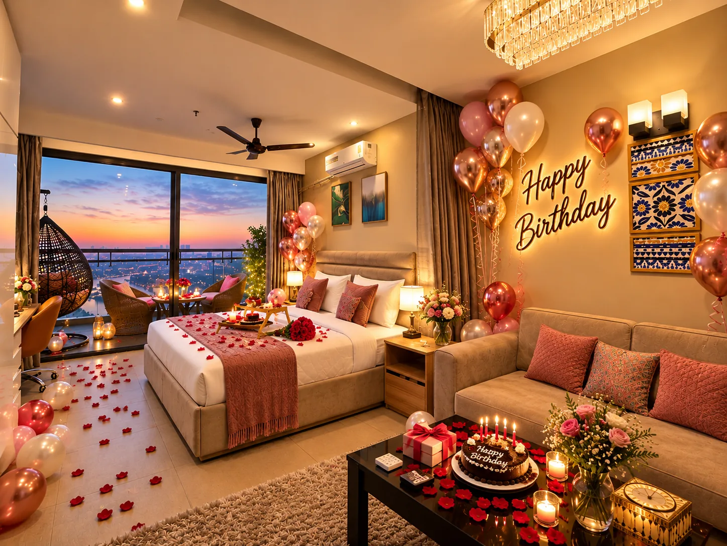 Birthday celebration room at Mulberry Homes, Supernova Spira Noida