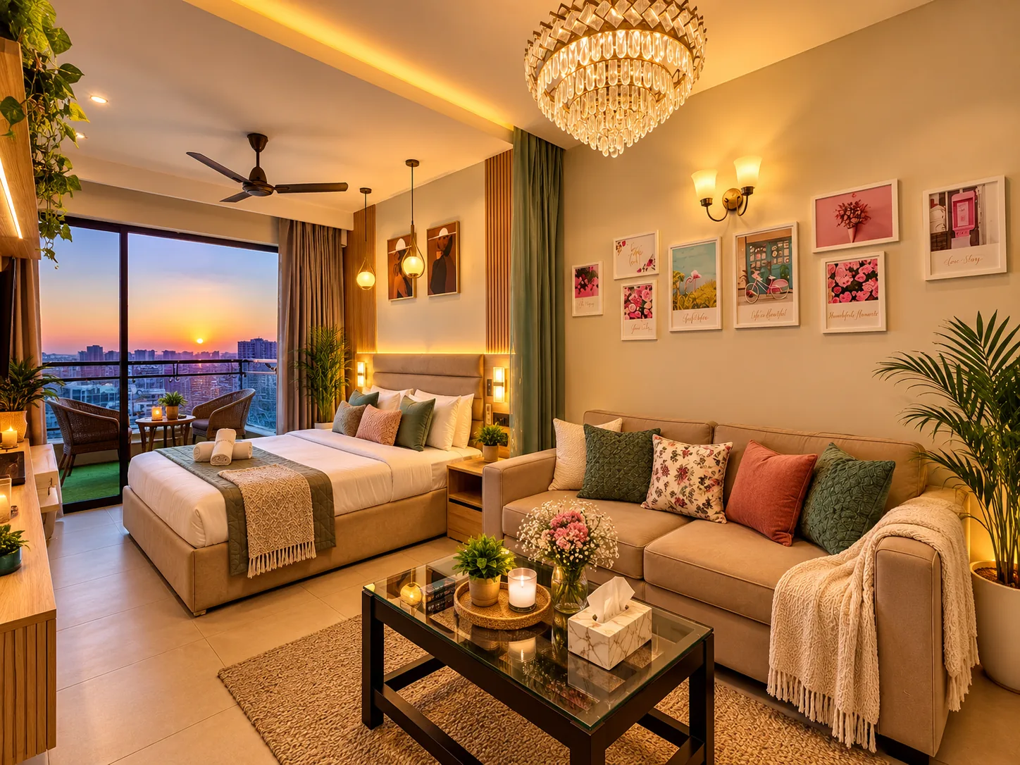Weekend stay room with sunset view at Mulberry Homes, Supernova Spira Noida
