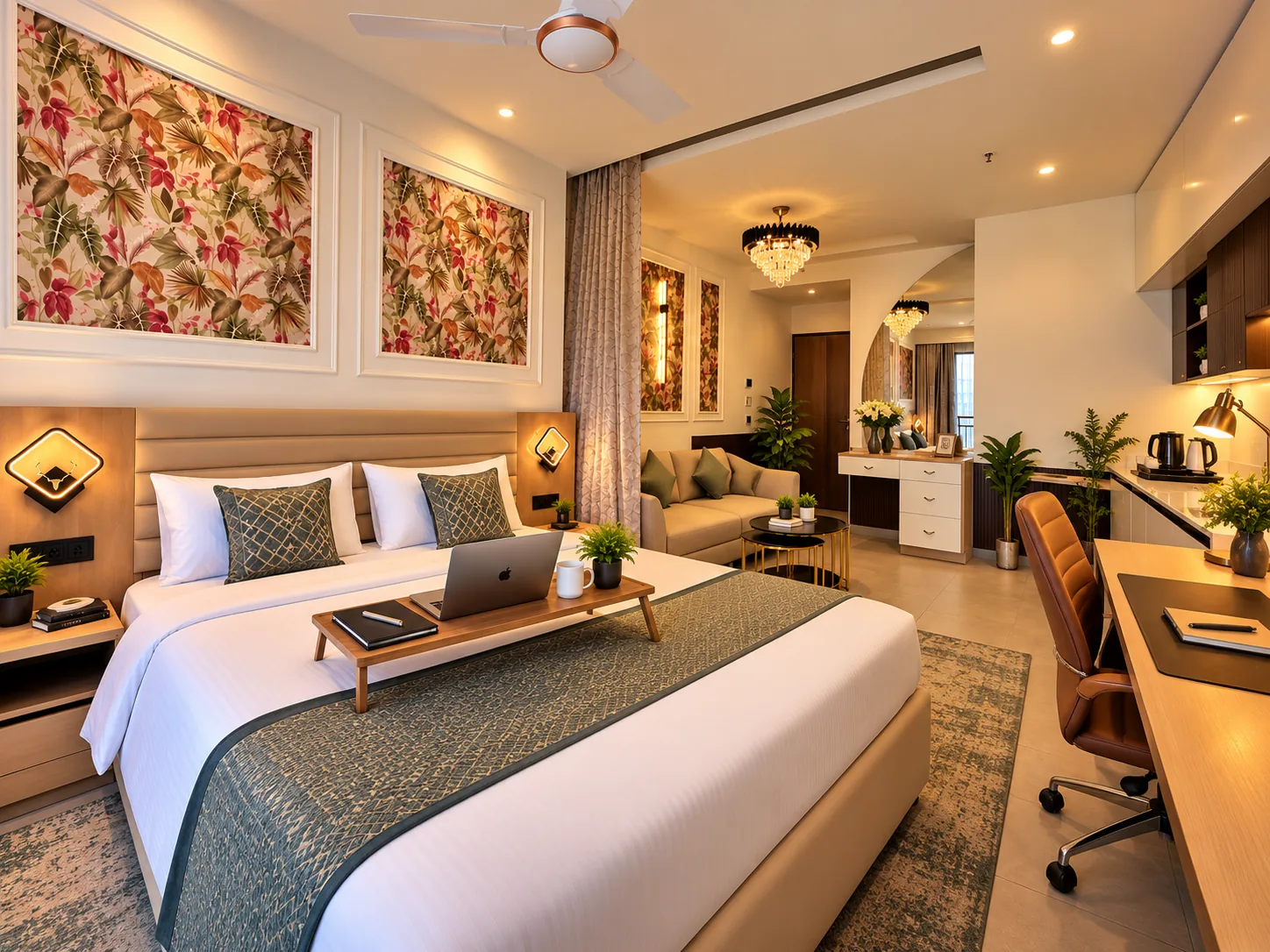 Work stay room with workspace at Mulberry Homes, Supernova Spira Noida