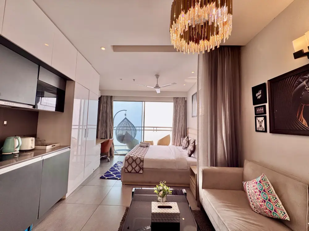 RiverAura 39 elegant bedroom interior Mulberry Homes Supernova Spira Noida