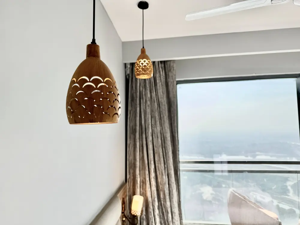 City and Yamuna view from BnB room at Supertech Spira Supernova Noida