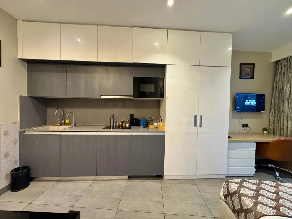 Modular kitchen at Mulberry Homes Supernova Noida