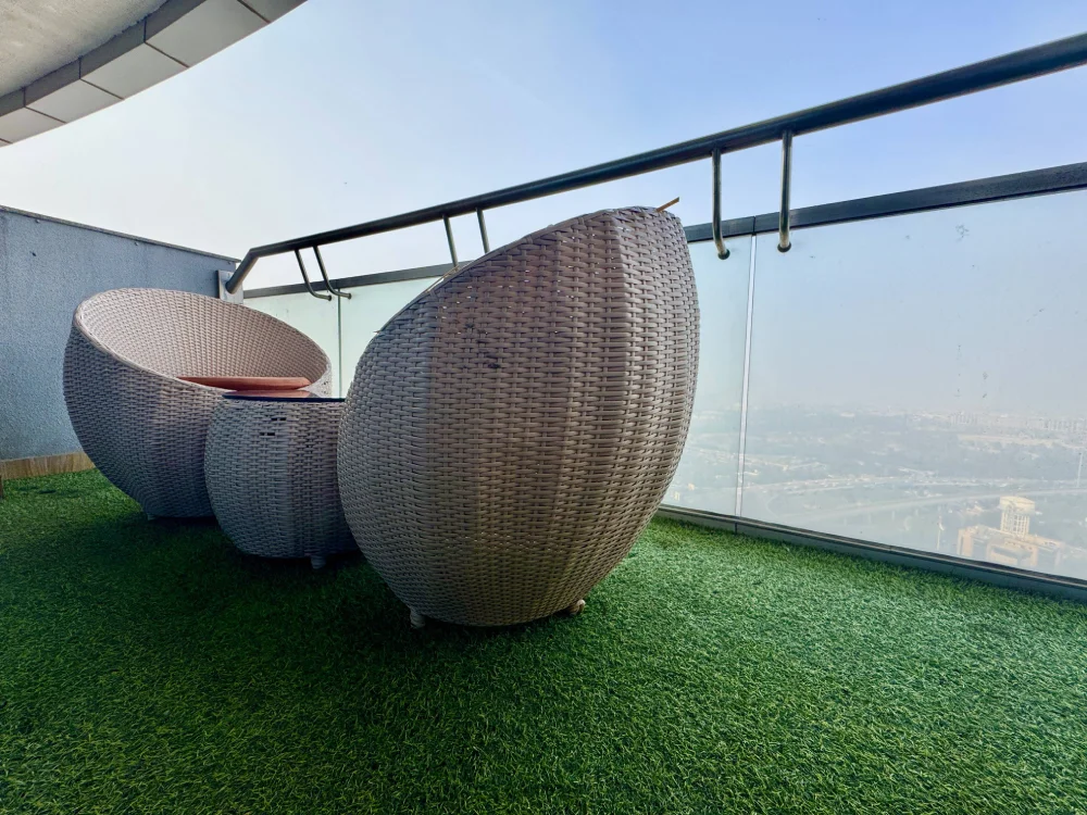 Balcony with river view at CityGlow 28 Supernova Spira Noida