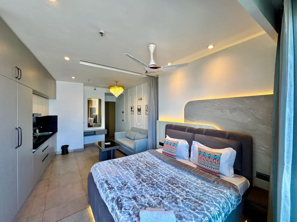 wide angle bedroom view at Panorama 32 Supernova Noida
