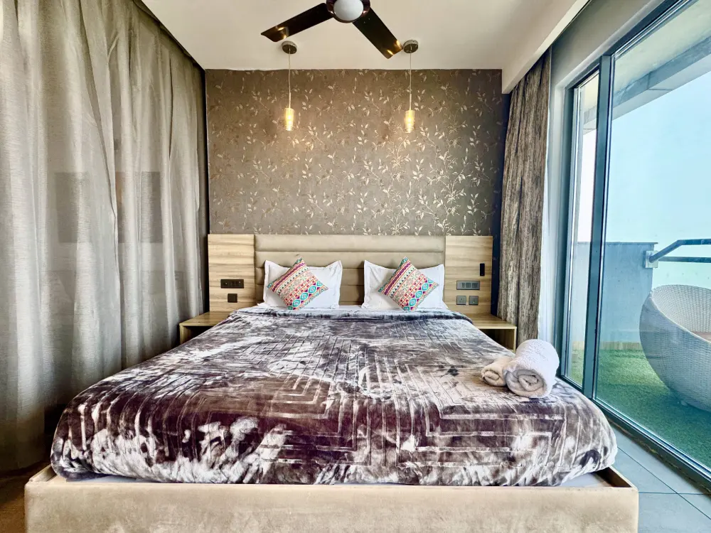 bathroom with premium toiletries at Mulberry Homes Supernova Noida