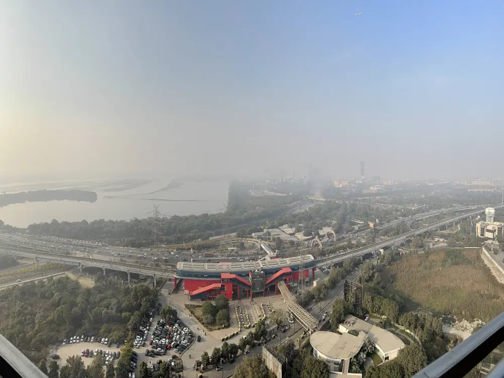 breathtaking skyline and Yamuna view from Mulberry Homes Noida