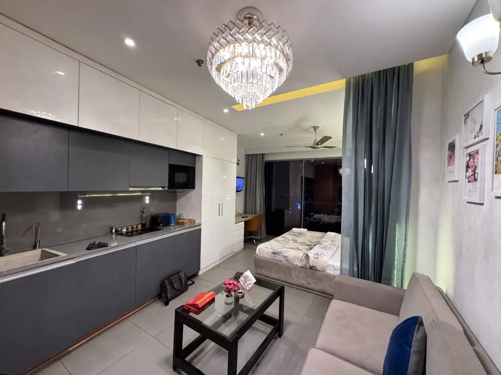 dining and living area at Supernova Spira Mulberry Homes Noida