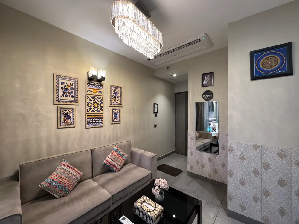 Air-conditioned bedroom at Mulberry Homes Supernova Spira Noida